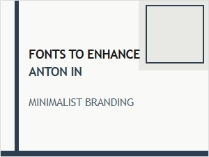 Choosing Fonts to Complement Anton in Minimalist Branding